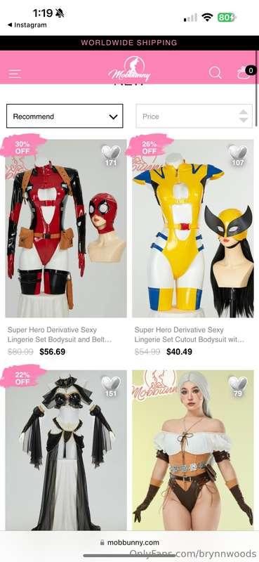 Would you guys want me to model any of these for you? The we..