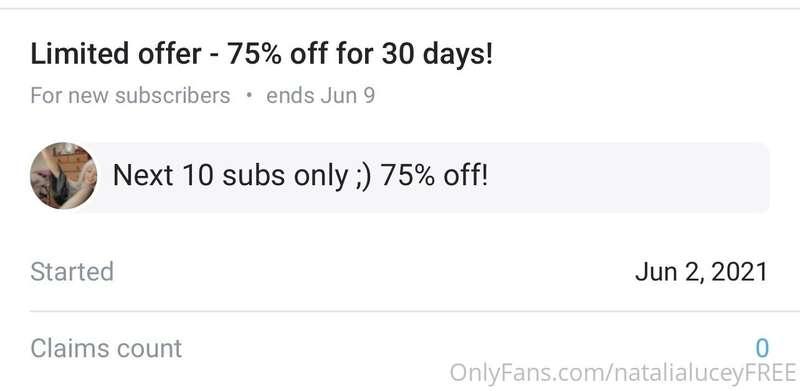 75% off my paid only fans for new & expired subs ... only 10..