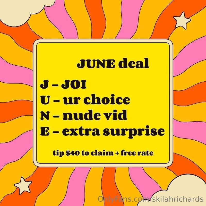 happy june!! 😈 jerk off instructions, ur choice of content, ..