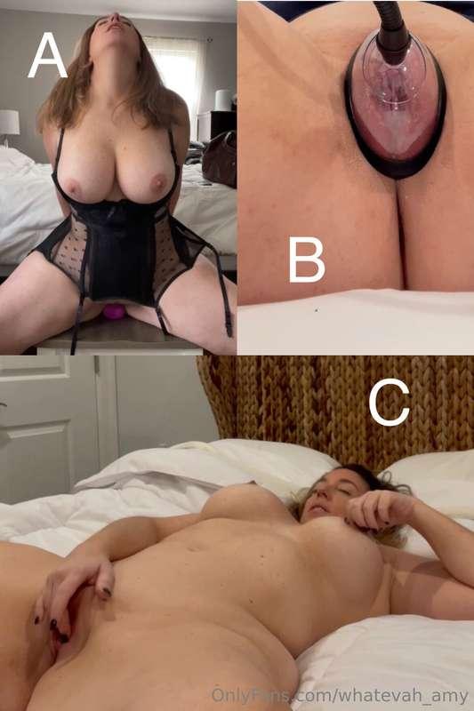 DM me the choice of which solo vid you want! $5 each or the ..