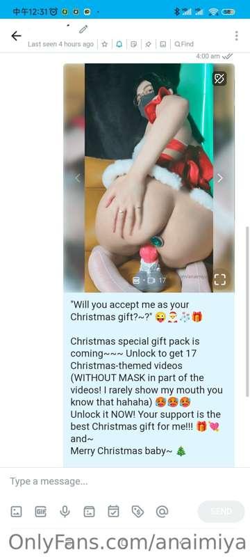 Your Christmas gift is here~ Check your DM!❤️🎄

圣诞礼物已发送~ 请查看..