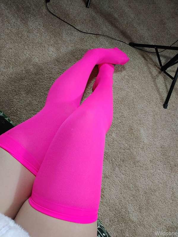 These socks are made for wearing.  They are so very pink.  O..
