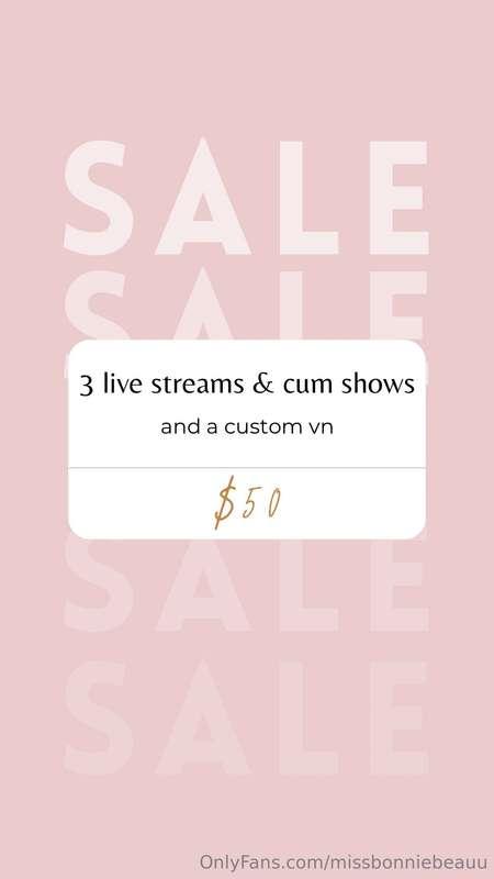 1 SPOT LEFT⚠️ 3 LIVE STREAMS, CUM SHOWS & CUSTOM VN!!! ⚠️ 