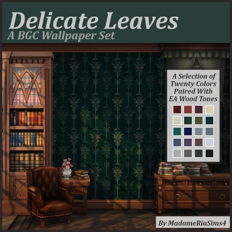 Delicate Leaves Wallpaper Set