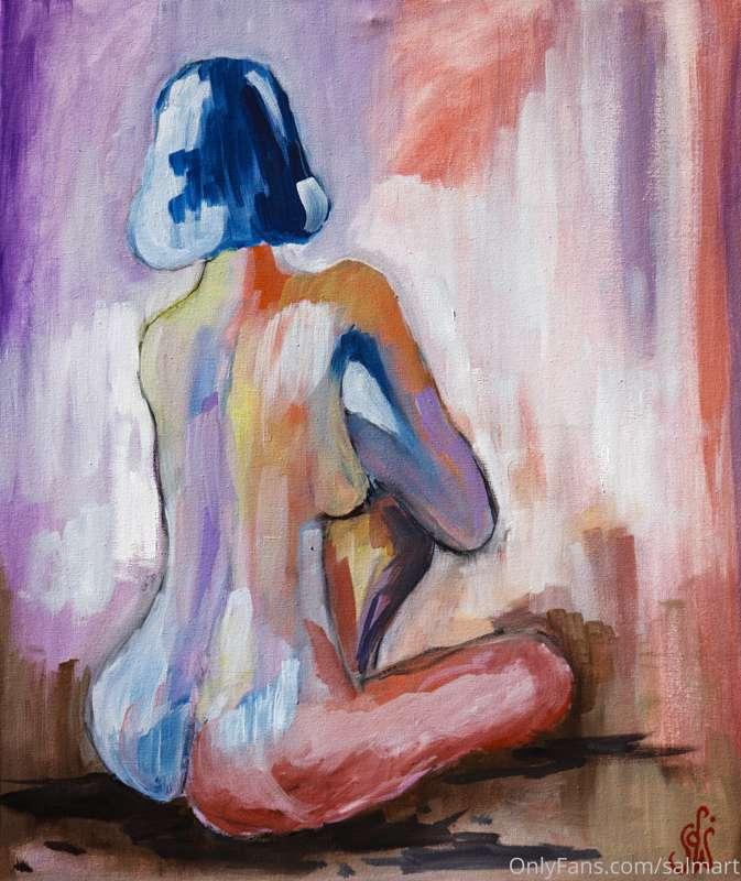 " MUJER SENTADA DE ESPALDAS "
ÓLEO sobre lienzo 61 x 50
Octu..