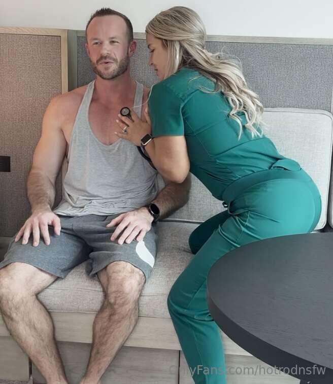 Nurse Jess, @hotwifejj pays me a visit to give me an assessm..