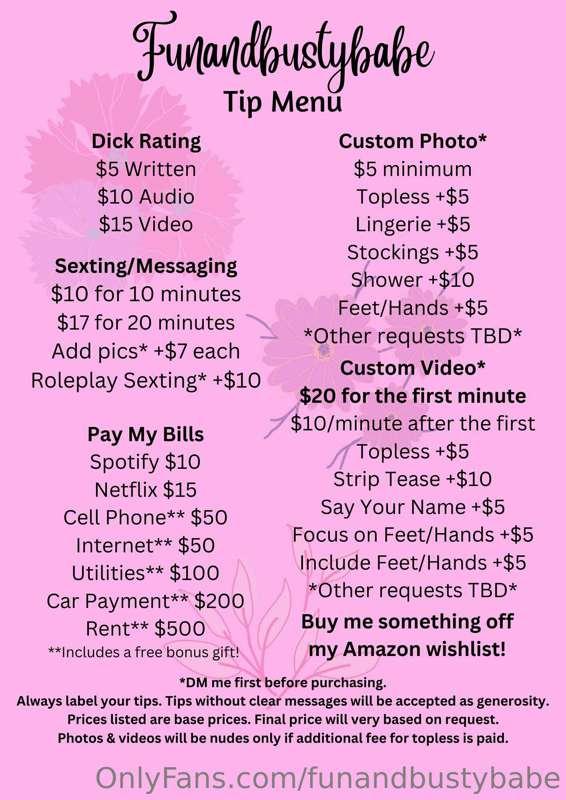 Updated tip menu❣