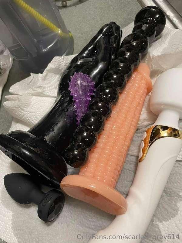 Added a few new toys to the toy box. Who wants to watch me t..