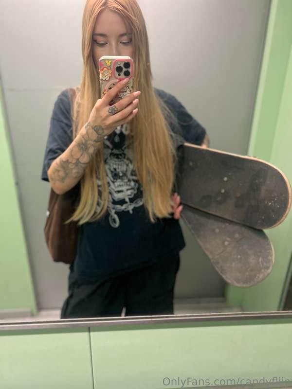 Mirror check with my ride or dies. 🛹 Ready to hit the street..