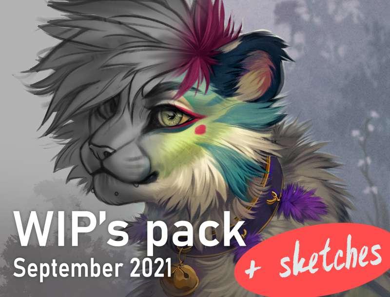 September - WIP's pack (+sketches)