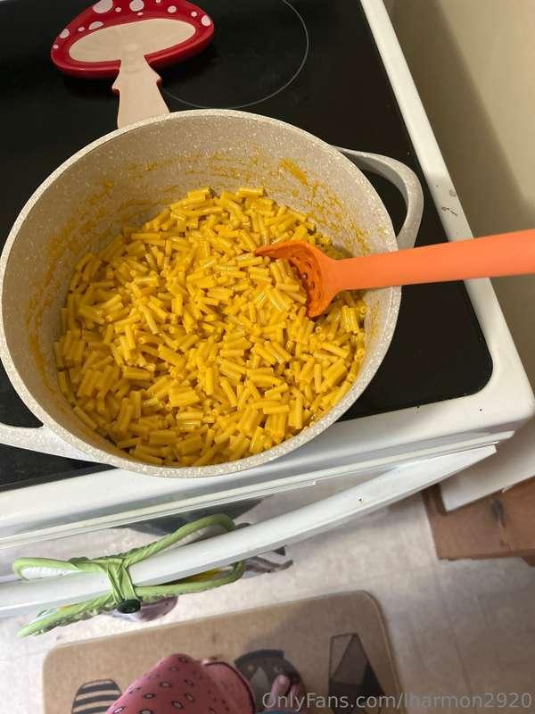 Eating two boxes of mac and cheese