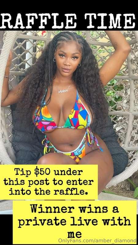 Private Live Raffle. Tip $50 under this post to win a privat..
