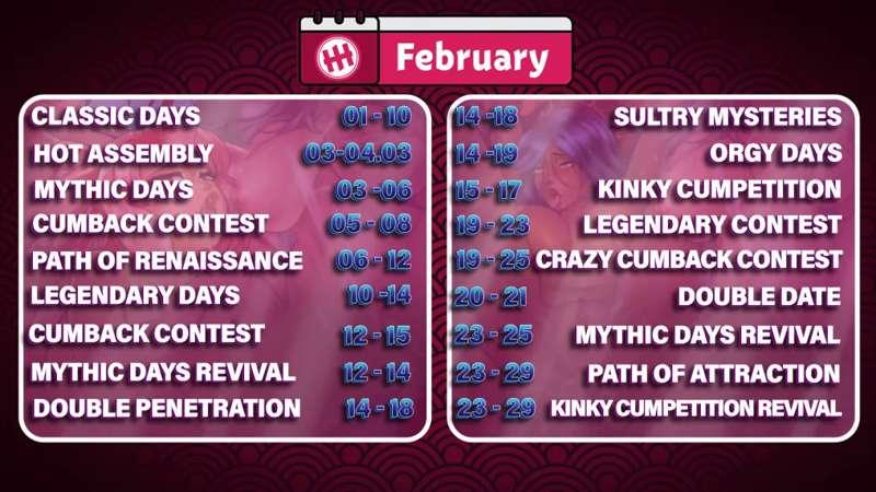 February Events Calendar