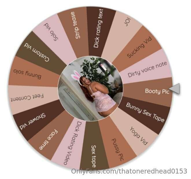 Easter Spin the Wheel 🐰🤩

Tip to spin 🔥

$15 for 1 spin 
$25..