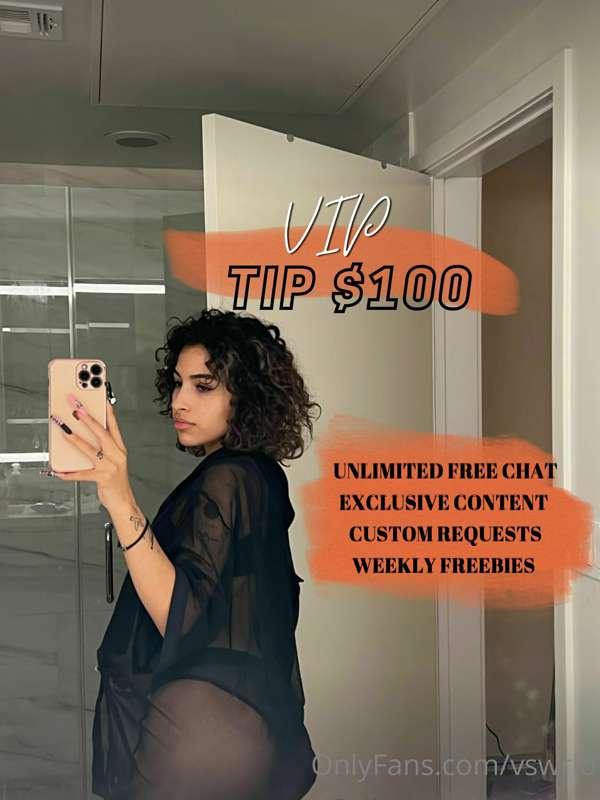 VIP is back and better than ever ;) tip $100 for....

🤍  my ..