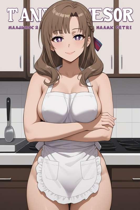Mamako Oosuki Apron - Okaasan Online NSFW Photobook