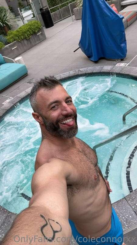 Who wants to join me in the hot tub?
