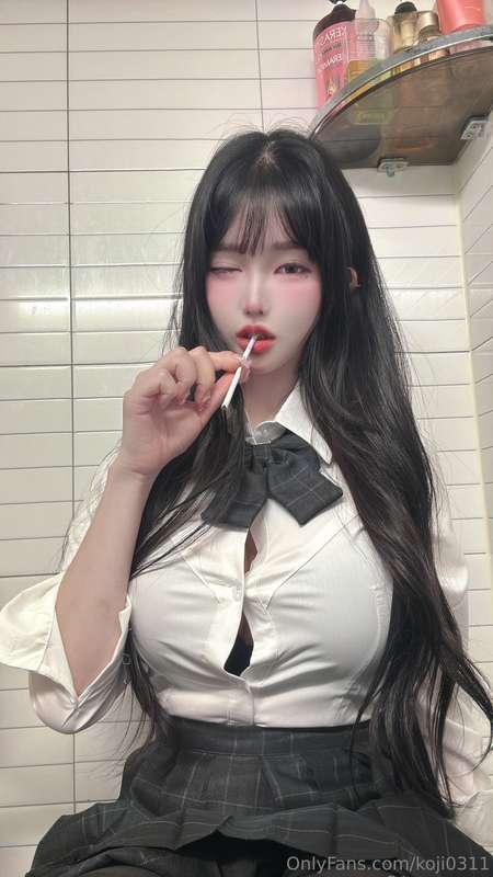 I did a student cosplay today. How was it? ❤️