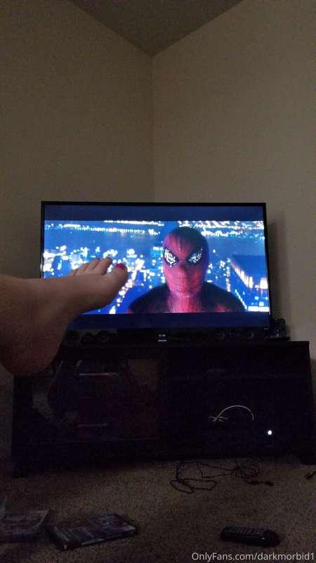 Watching Spidey the other night.