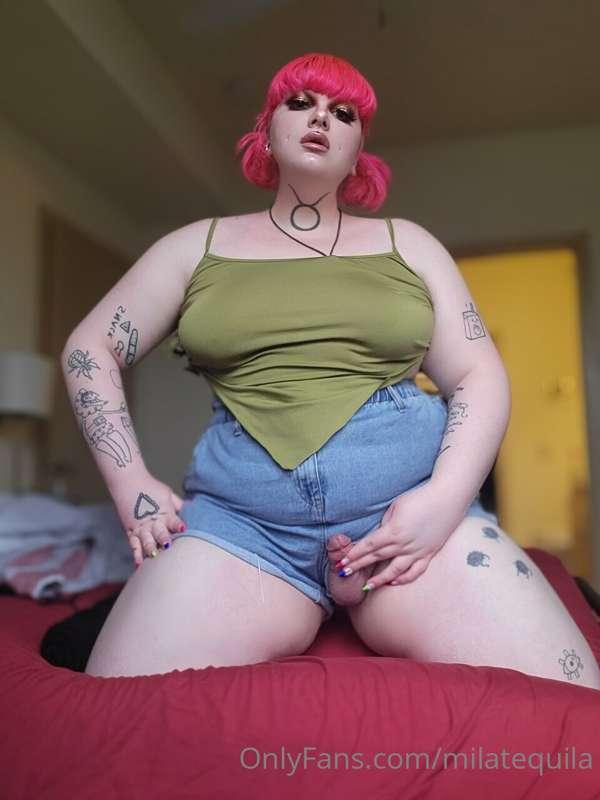 Do you wanna suck it with my shorts still on? Or should I ta..