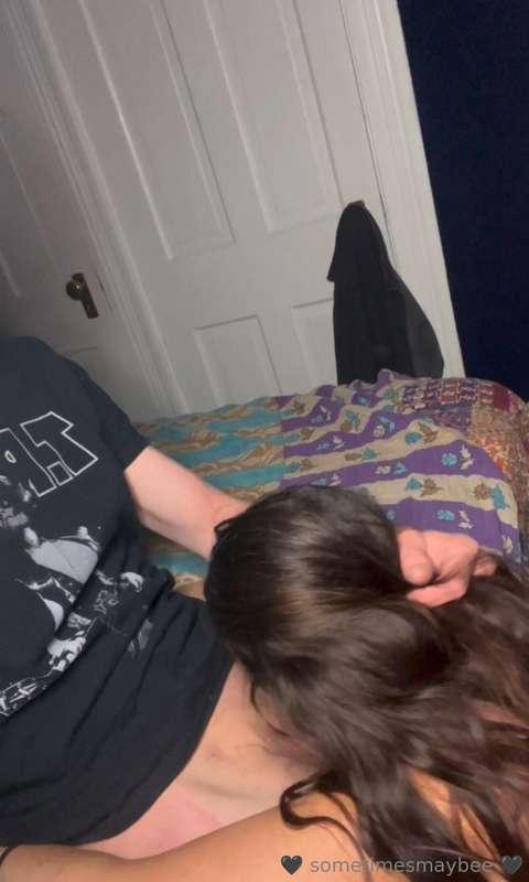It’s blowjob time for @mr.maybee Here’s me sucking his cock ..