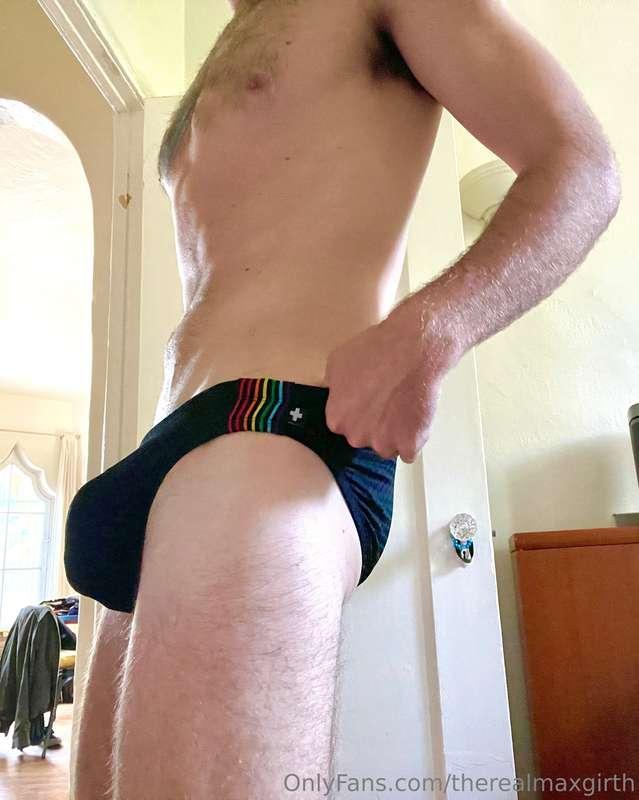 I just got some new speedos and my cock barely fit in them!!..
