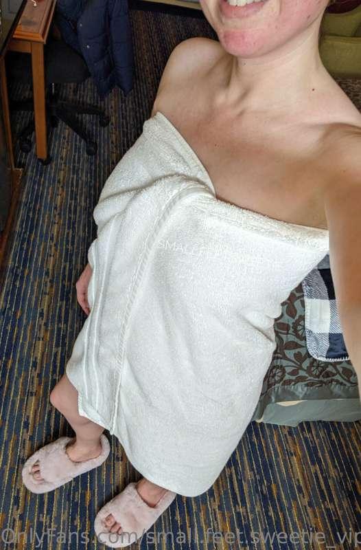 Not wearing anything under my towel! Let's get dirty so we c..