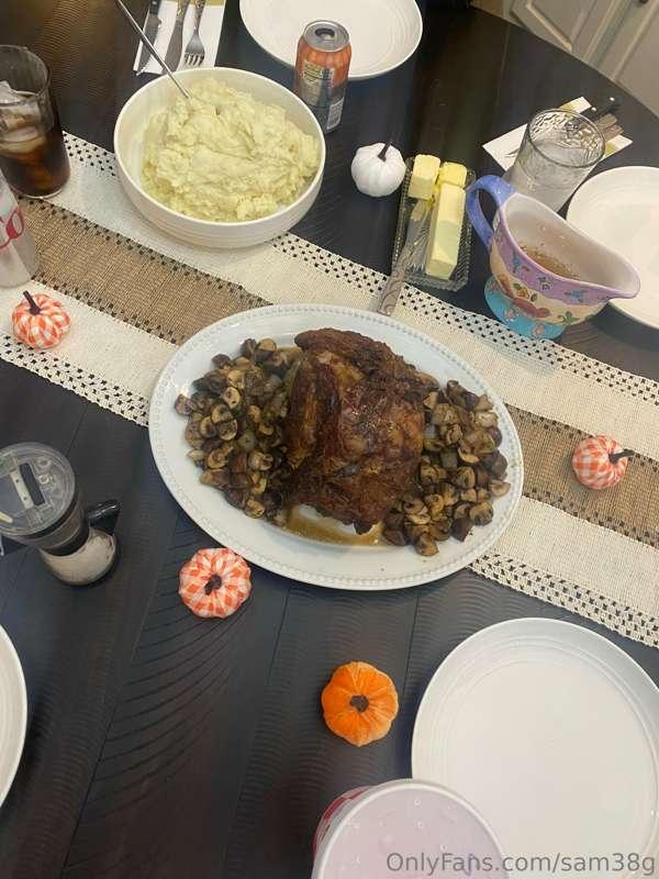 I cooked up Sunday dinner of prime rib, mashed potatoes and ..