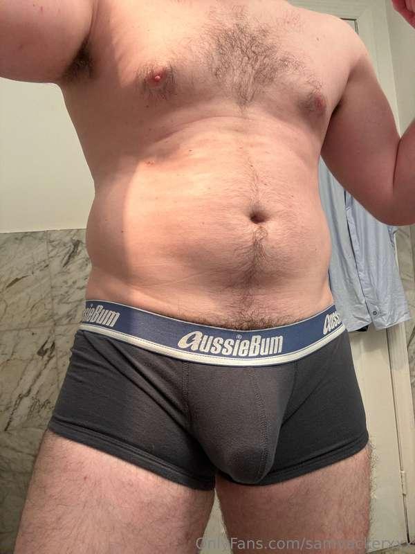 Trying on some underwear for yall