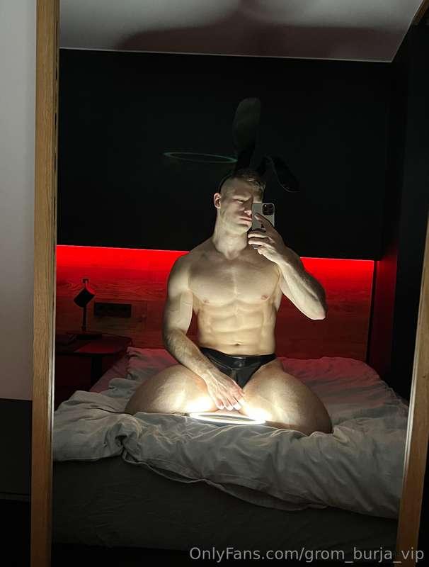 Can I be your bad bunny?😈 . Its night time. We stay in bed a..