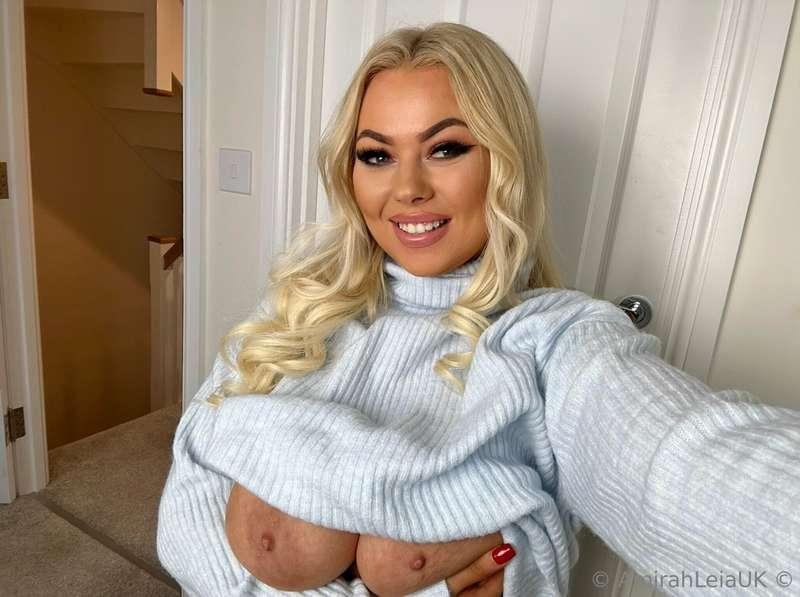 Wearing nothing under my jumper today;)