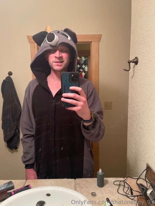 Raccoon onesie 