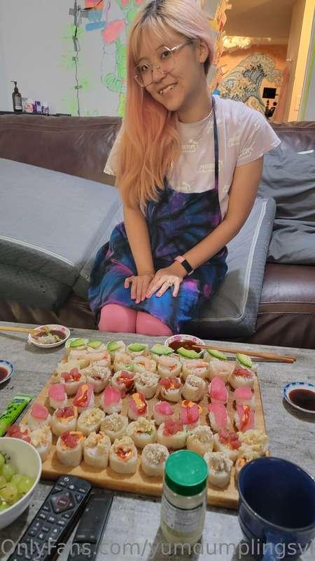 What did u have for dinner? Tip if u wanna see naked sushi p..