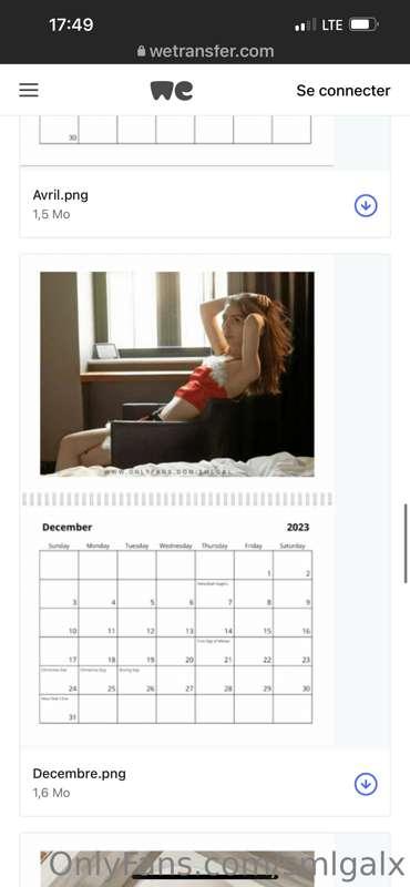 I have a calendar with me in it!
Tip below to get yours. All..