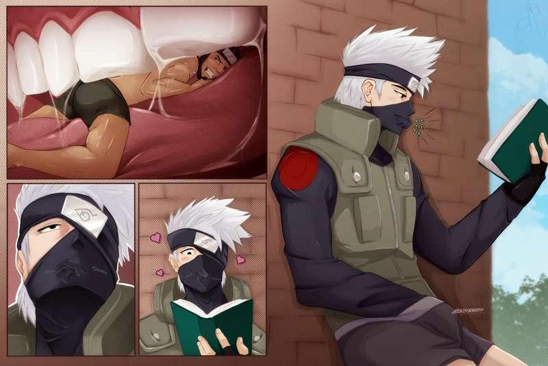 Unwanted safety net (Kakashi mouthplay)