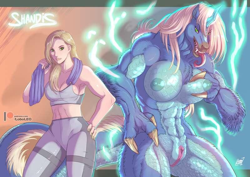 Shandis The Were-Kirin (Final Colors)