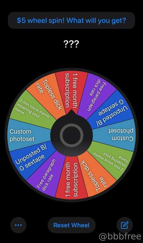 *WHEEL SPINS!* Tip $5 or $10 depending on which wheel you wa..