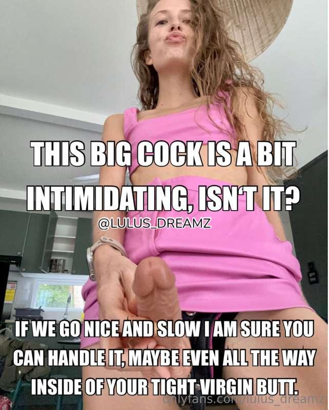 A bit of an intimidating cock, huh? Let me make sure to stre..
