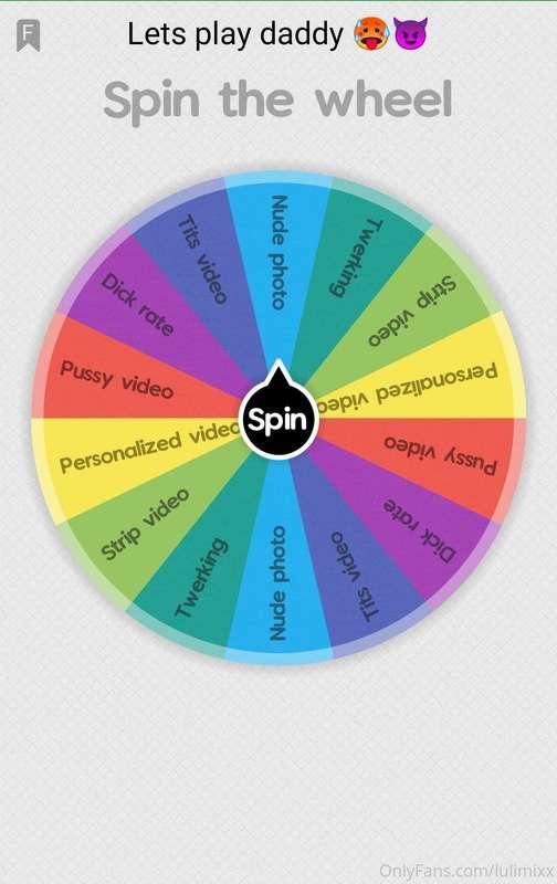 Test your luck ✨🔥 spin to see what you win 🥵⚡️  💲1 spin- $5 ..
