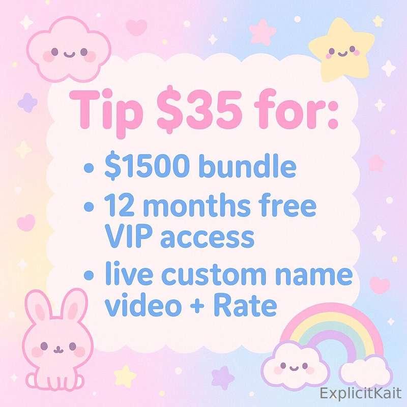 Tip $35 to get $1500 worth of content & 12 months free VIP a..