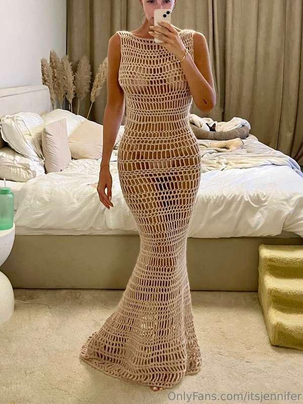 Do you like the dress I made? 🧶