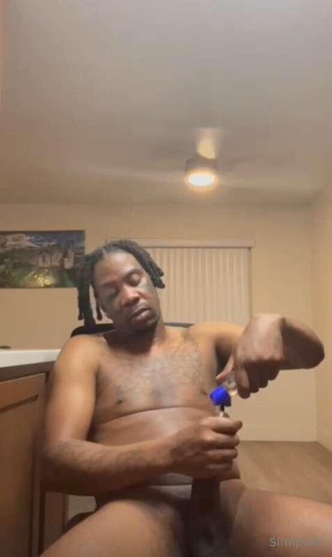 Are you ready to watch daddy oil up this hard dick in a VC O..