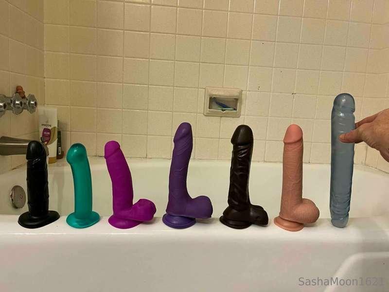 My dildo collection! I thought I'd line them up so you could..