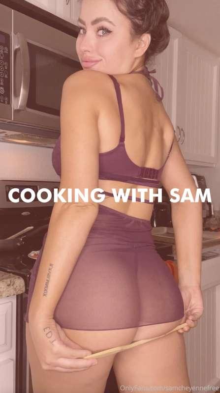 Lunch is served 😋 Cum watch me cook in my lingerie😈🤍 Sheer, ..