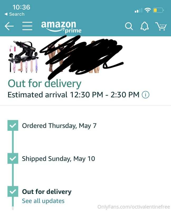 my fuck machine will be here today and i'm so excited!!