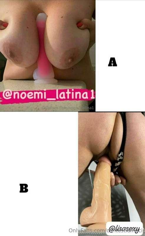 MIGLIOR SCATTO CON DILDO❤️

@noemi_latina1 
Vs 
@lisasexy81