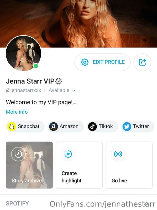 My Next live and Video calls will be on my VIP PAGE @jennast..