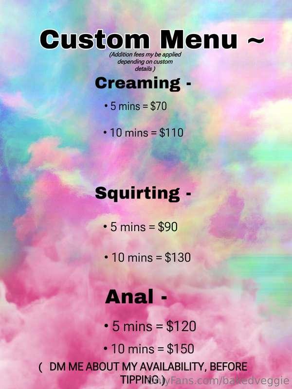 Dm me for more detail. Pricing subject to change (higher or ..