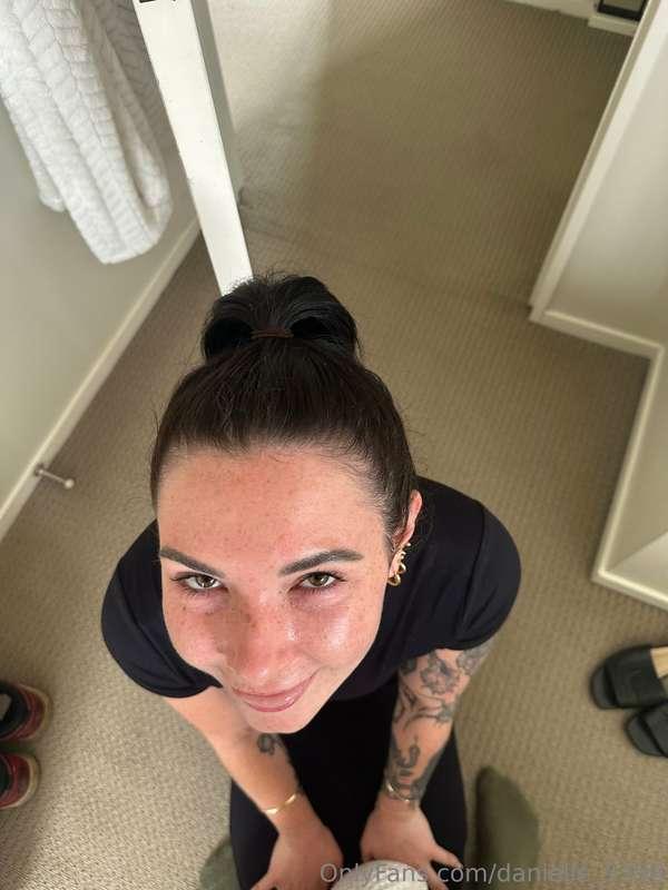 Imagine me looking up at you like this ready to take a load ..