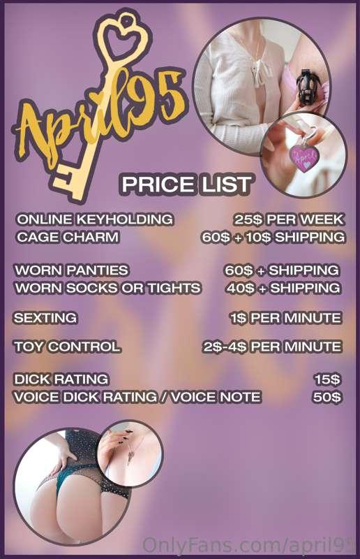 ⁺˳✧༚💗PRICE LIST💗༚✧˳⁺